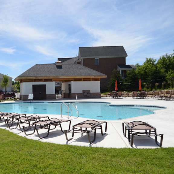 refreshing sparkling swimming pool, perfect for relaxation and leisure, at claremont apartments in exton, pa