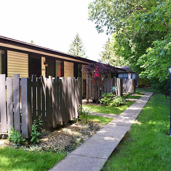 akron ohio apartment rentals northampton apartments by redwood exterior walking path