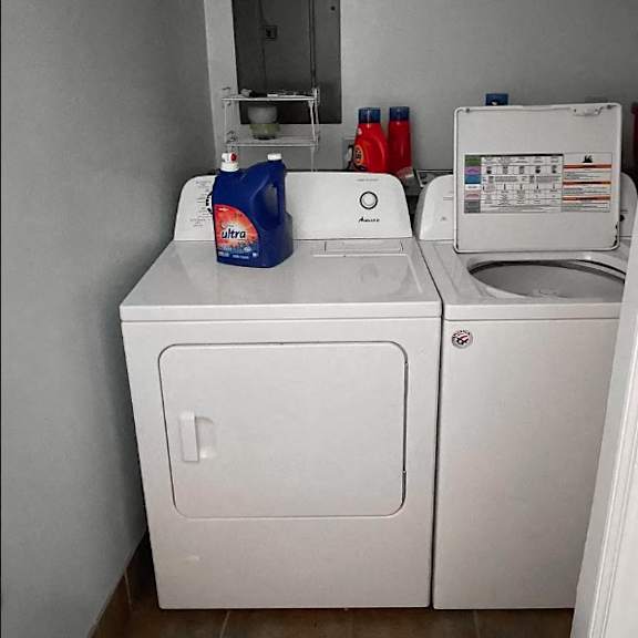 laundry area off of kitchen