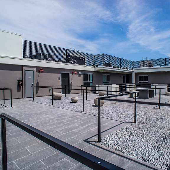 rooftop entertainment area of brockton manor by wiseman