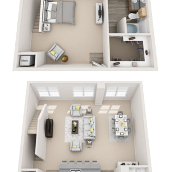 Thumbnail 1 of 2 D_2100 Combined Floor Plan at Artisan Apartments & Shops, Austin, TX 78729