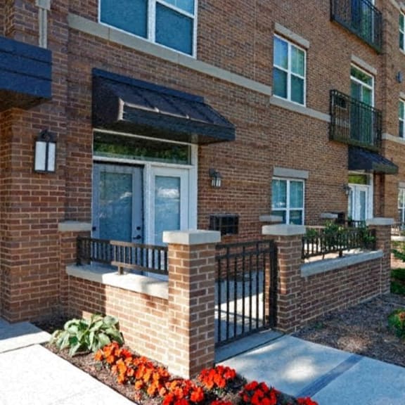 backside of building with patio