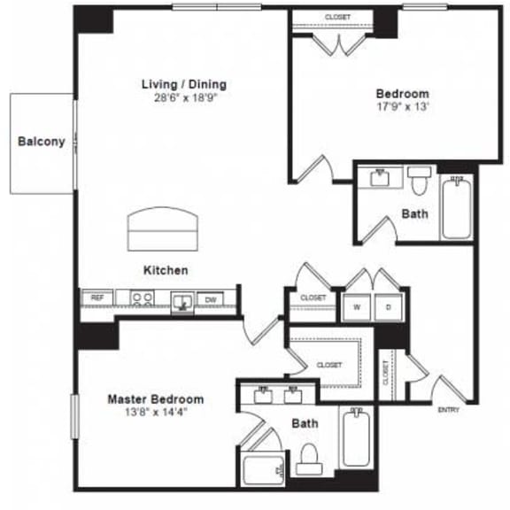 Thumbnail 1 of 2 Lincoln Floorplan at The Manhattan Tower and Lofts