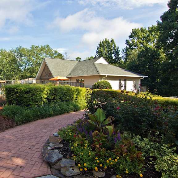 brick path at park ridge estates apartments in durham nc