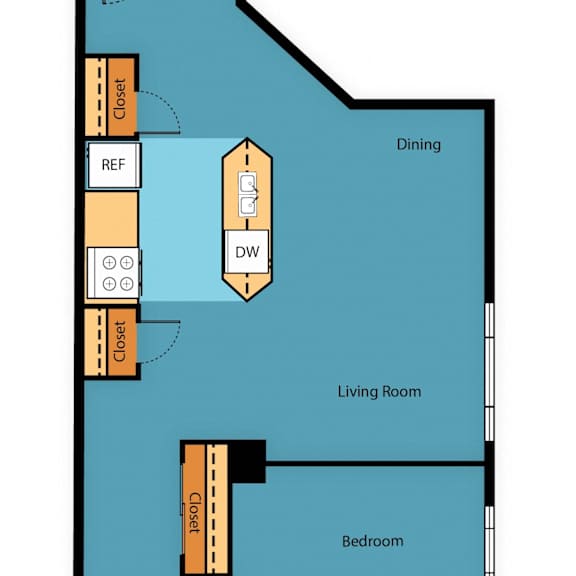 ab1x1c floor plan at arabella apartment homes, shoreline, 98155