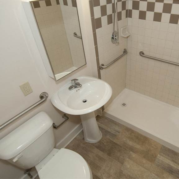 1 bedroom apartment- bathroom