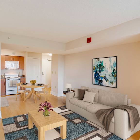 modern studio decorated