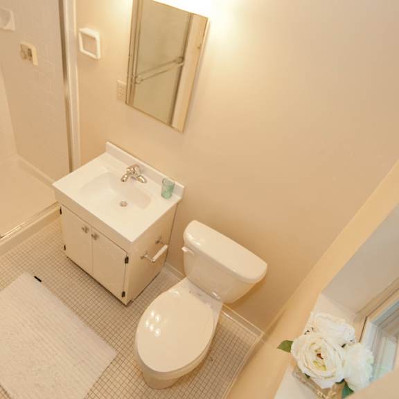 pikeswood park bathroom with step-in shower
