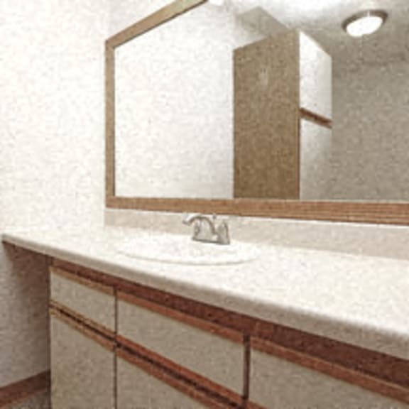 large vanity in bathroom