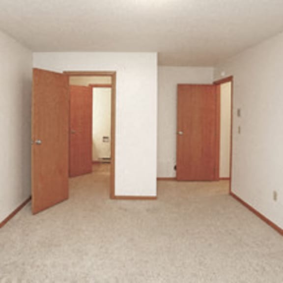 bedroom with large walk through closet