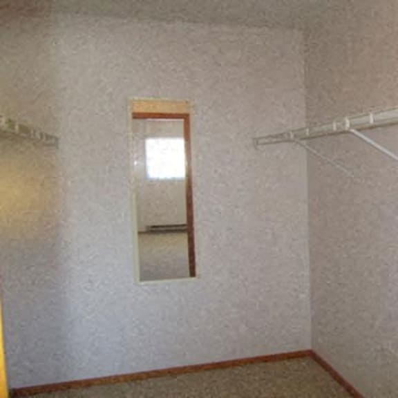 master closet with full length mirror