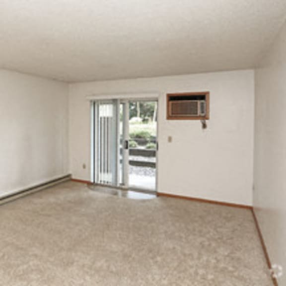 living room with walk out patio