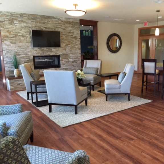 clubhouse with billiards, darts, bar & lounge at paragon place at bishops bay, middleton, wi