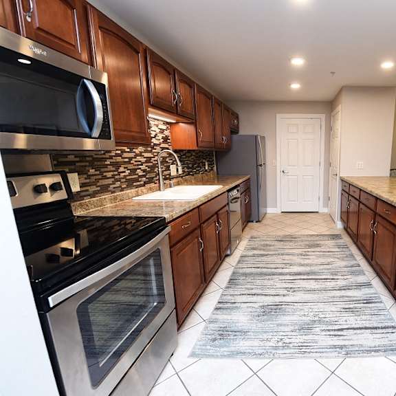 fireside community room kitchen