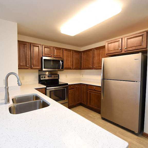 open concept kitchen with peninsula