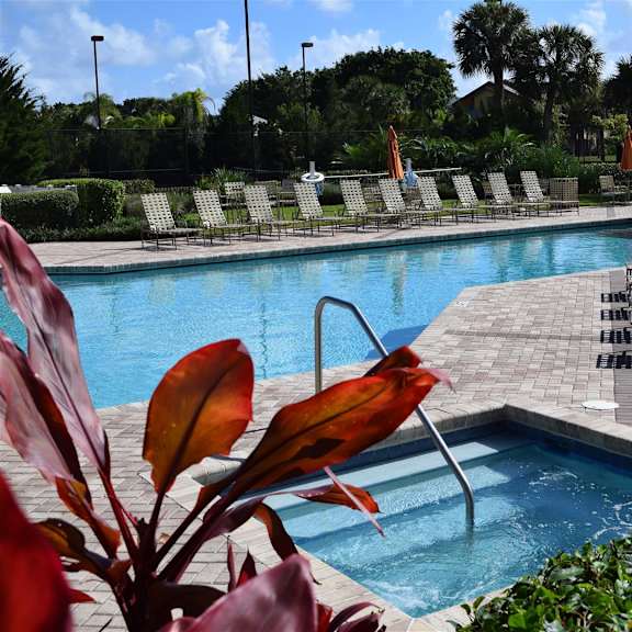 pool view at the villages of banyan grove apartments in boynton beach fl