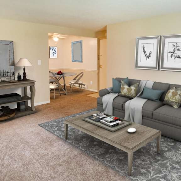 living dining room at crown station apartments, amelia, oh