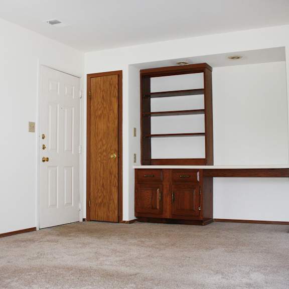 living room at woodhills apartments, west carrollton