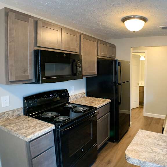 granite countertop at woodhills apartments, west carrollton, ohio