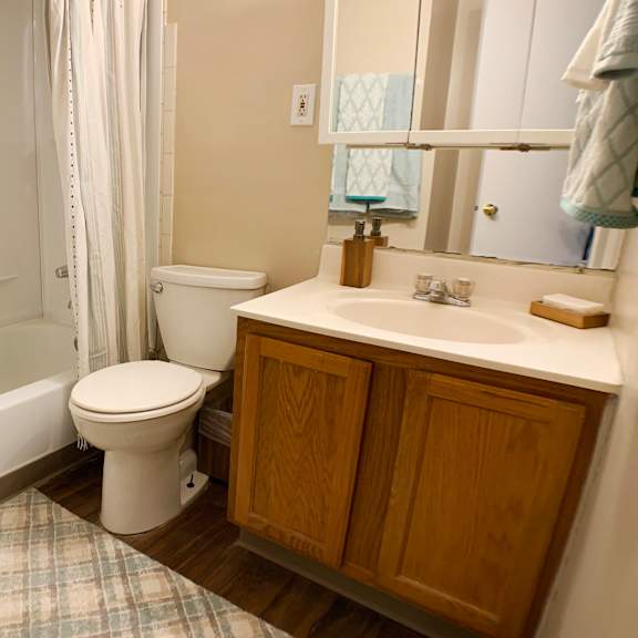 bathroom at wentworth estates apartments, florence, ky