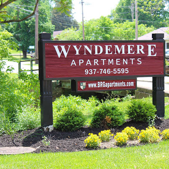 property signage at wyndemere apartments, franklin, 45005