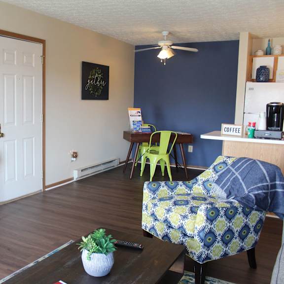 living room with tv at wyndemere apartments, ohio, 45005