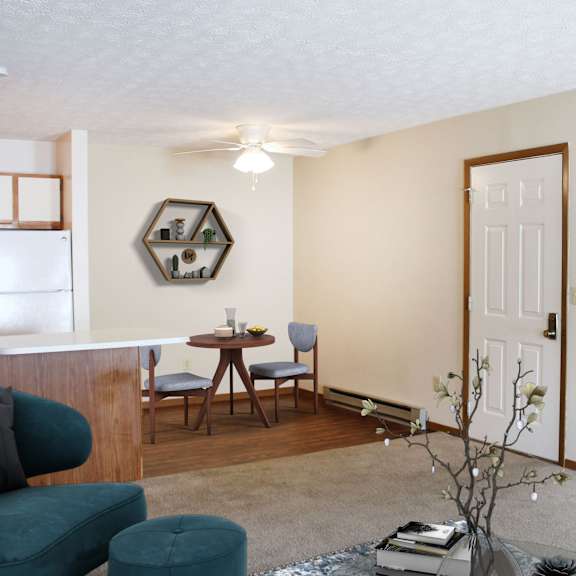 living room interior  at wyndemere apartments, franklin, 45005
