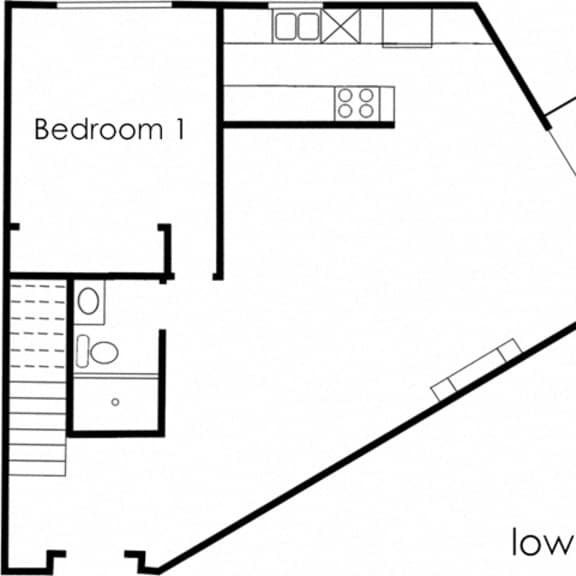 Thumbnail 2 of 17 2BR 2BA LOFT - FLOOR PLAN E - 972 HILGARD at The Hilgard, California, 90024