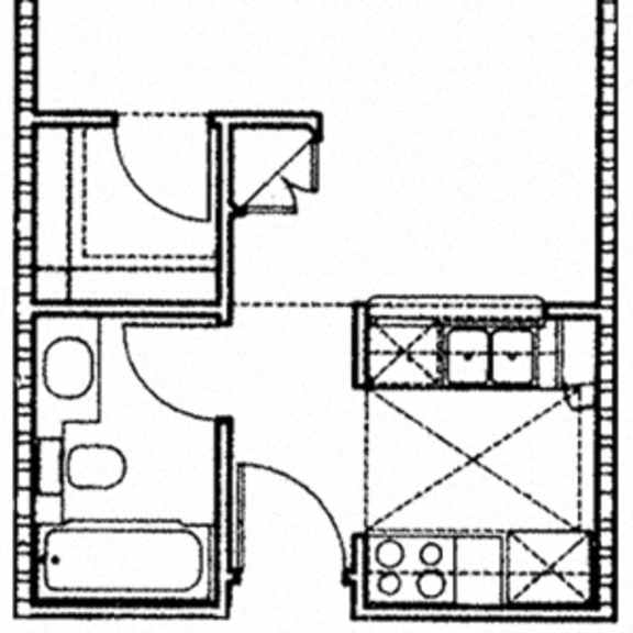 Thumbnail 1 of 39 Studio Floor Plan at Ashton Towers, Los Angeles, CA