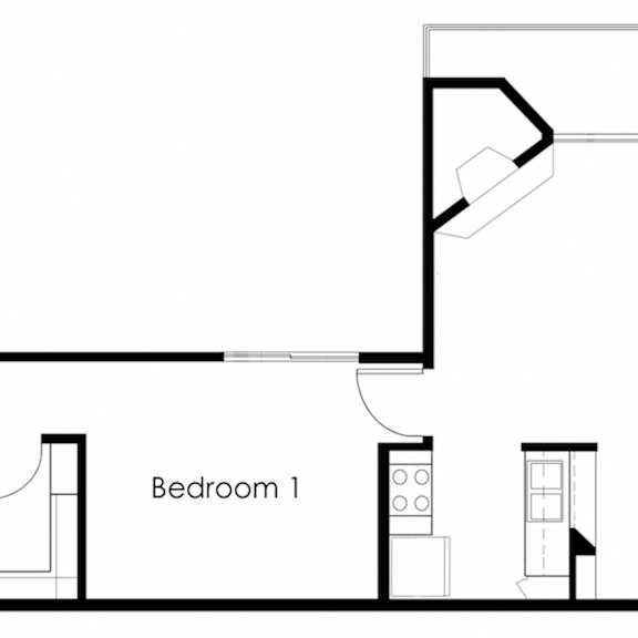 Thumbnail 1 of 10 1 bed 1 bath B at Midvale Towers Apartments Westwood, Los Angeles, 90024