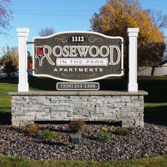 rosewood in the the park sign