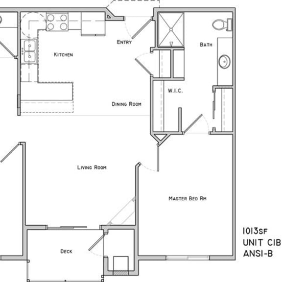 Thumbnail 2 of 12 Chatham two bedroom two bathroom floor plan at The Flats at 84