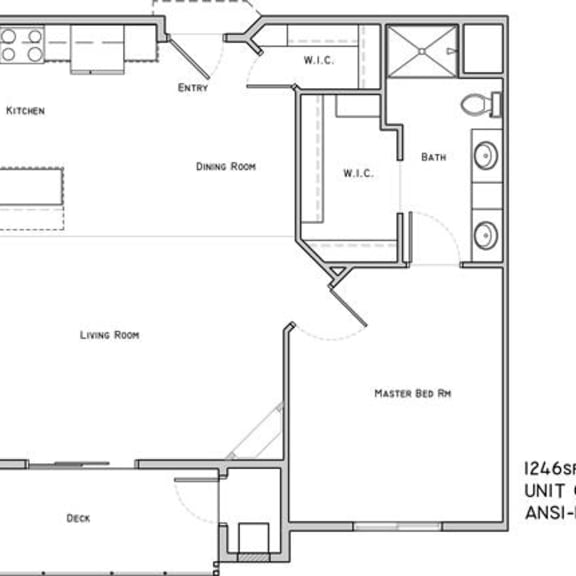 Thumbnail 2 of 24 Manchester two bedroom two bathroom floor plan at The Flats at 84