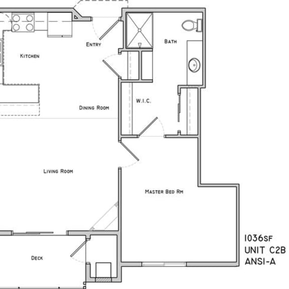 Thumbnail 2 of 14 Rothwell two bedroom two bathroom floor plan at The Flats at 84