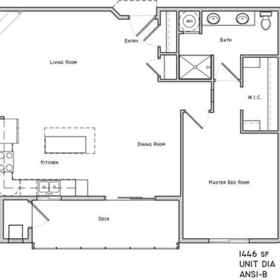 Thumbnail 2 of 14 Westminster three bedroom two bathroom floor plan at The Flats at 84