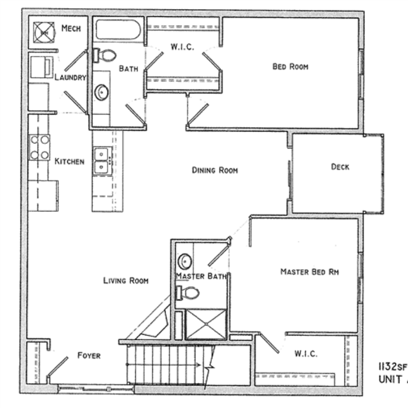 Thumbnail 2 of 20 Albright two bedroom two bathroom floor plan at Villas of Omaha at Butler Ridge