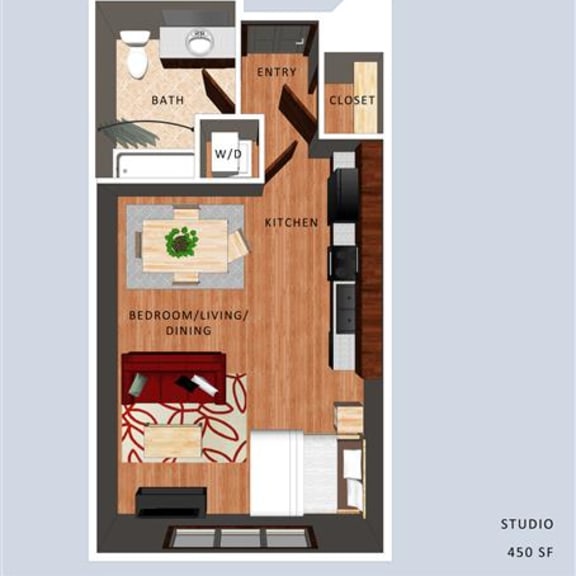 Thumbnail 1 of 2 Binney studio floor plan at Villas of Omaha at Butler Ridge