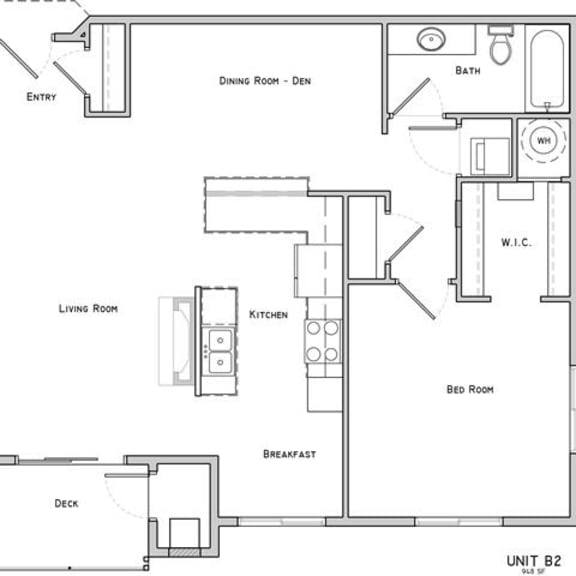 Thumbnail 2 of 2 Norwick one bedroom one bathroom floor plan at Villas of Omaha at Butler Ridge