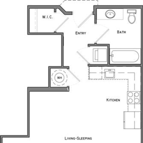 Thumbnail 2 of 2 Peony studio floor plan at Villas of Omaha at Butler Ridge