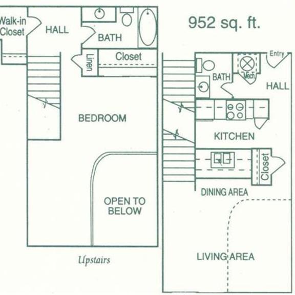 Thumbnail 1 of 13 Madison II one bedroom one bathroom floorplan at Pine Lake Heights Apartments