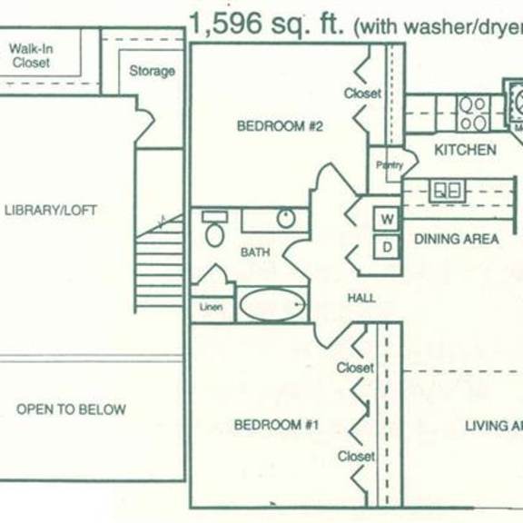 Thumbnail 1 of 15 Schuyler II three bedroom two bathroom floorplan at Pine Lake Heights Apartment