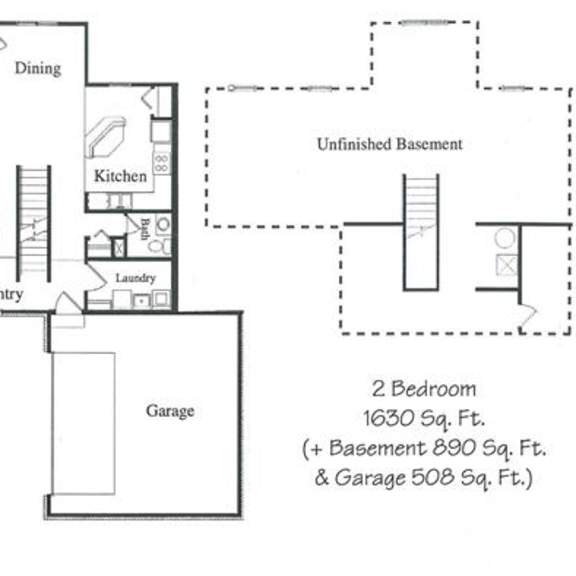 Thumbnail 1 of 13 Tree Haven two bedroom two bathroom apartments at Cascade Pines Duplex homes