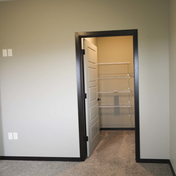 Thumbnail 11 of 19 Large bedroom with walk in closet in 3 bedroom apartment for rent at North Pointe Villas best apartments Lincoln NE 68521