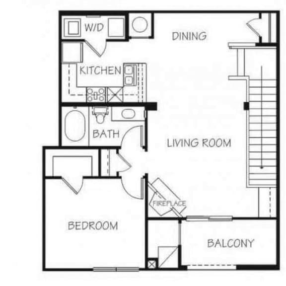 Thumbnail 1 of 19 Jade one bedroom one bathroom floorplan at Stone Ridge Estates