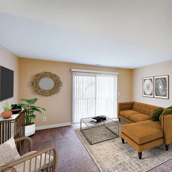 modern living room at the wynds, kettering, 45429