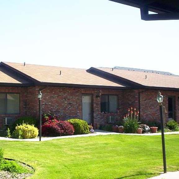 landscaping and buildings