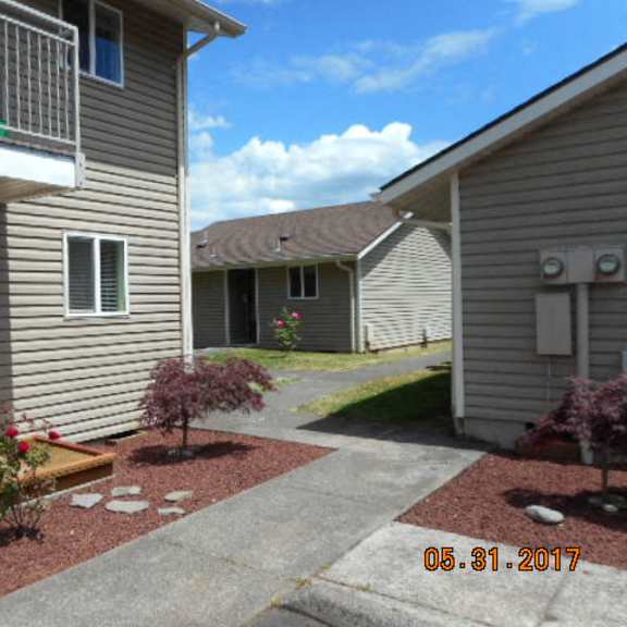 landscaping and buildings