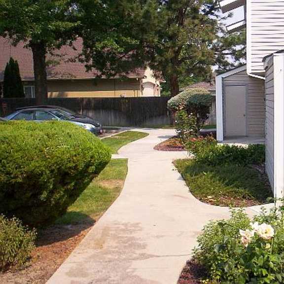 walkway and building