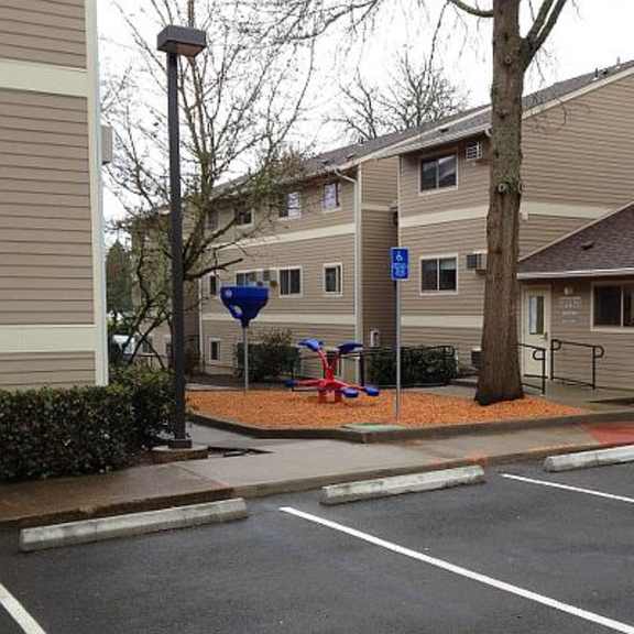 buildings from parking lot