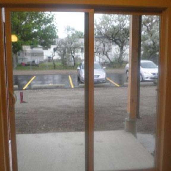 view out of the sliding glass door